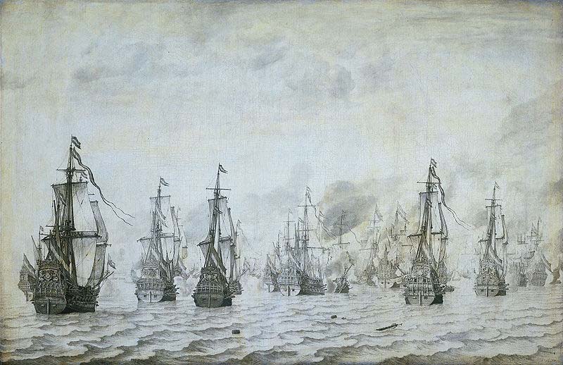 The naval battle against the Spaniards near Dunkerque, 18 february 1639